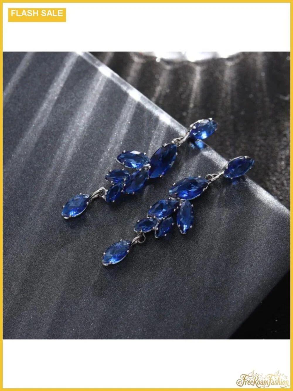 Sterling Silver Cubic Zirconia Marquise Dangle Drop Bridal Earrings